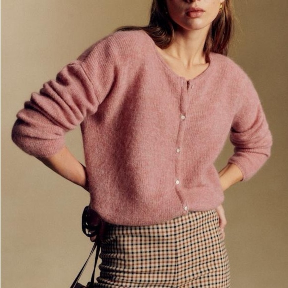 Sézane Gaspard Cardigan Rosewood
